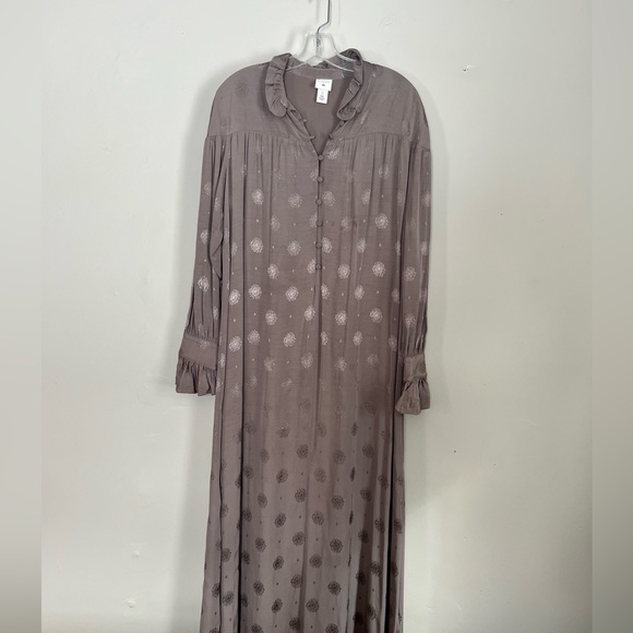 H&M Sandra Mansour Long Sleeve Viscose Jacquard Weave Tunic Dress - Picture 6 of 13